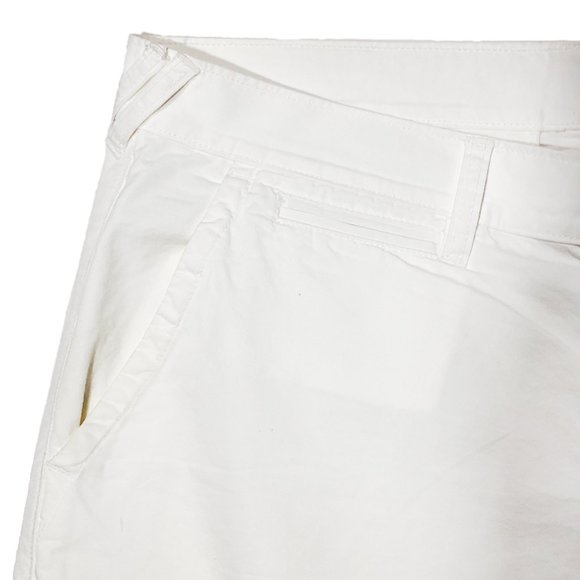 Daniel Hechter Womens Waist 19 White Flat Front Chino Shorts - Picture 9 of 11